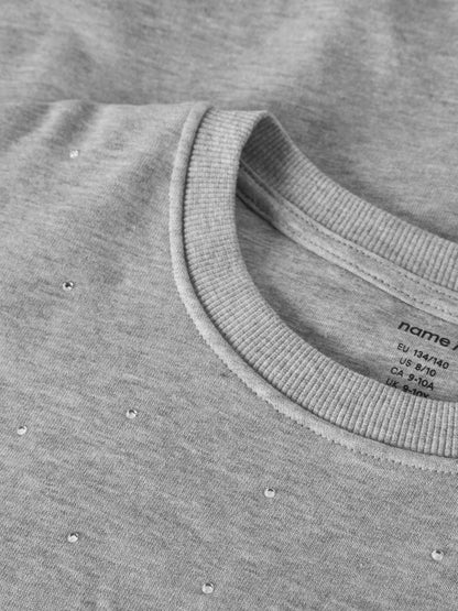 Name it Sweatshirt mit Strasssteinen