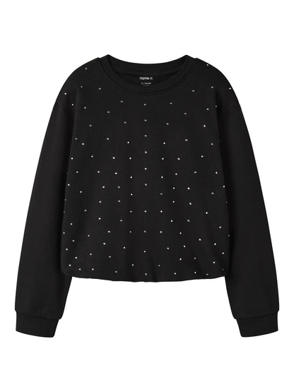 Name it Sweatshirt mit Strasssteinen