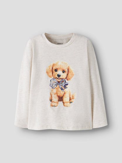 Name it Langarmshirt mit Hundeprint