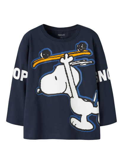 Name it Langarmshirt mit Snoopy-Print