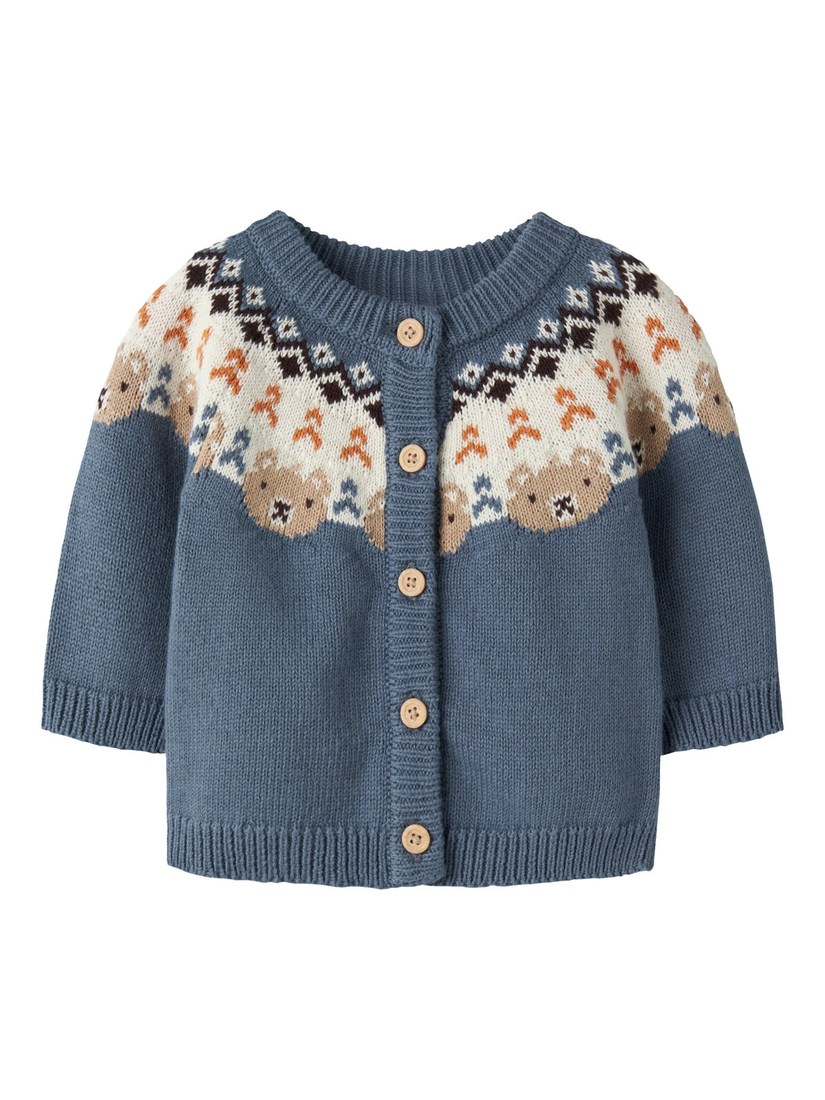 Name it Strickjacke mit Jacquard-Muster aus Bio-Baumwolle