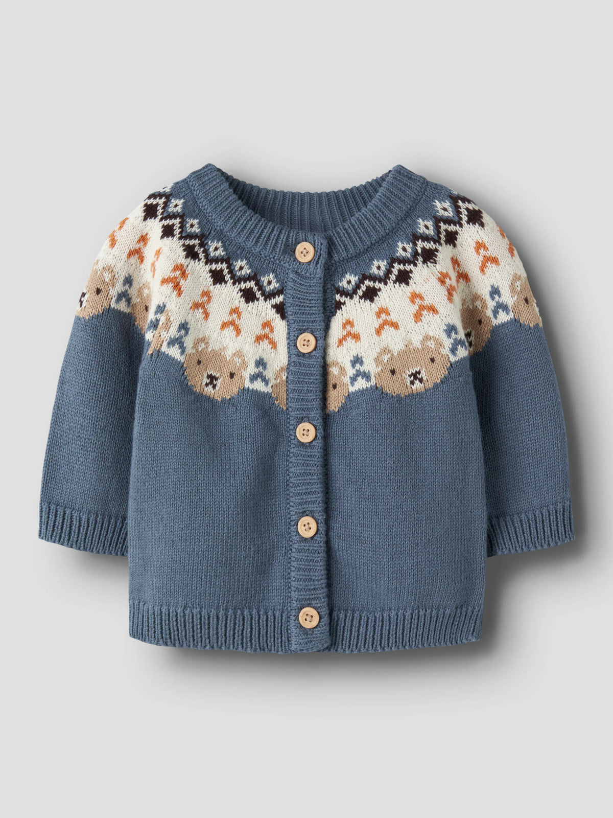 Name it Strickjacke mit Jacquard-Muster aus Bio-Baumwolle