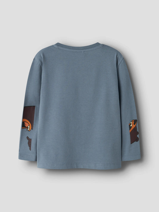 Name it Langarmshirt Otto mit Bärenprint aus Bio-Baumwolle