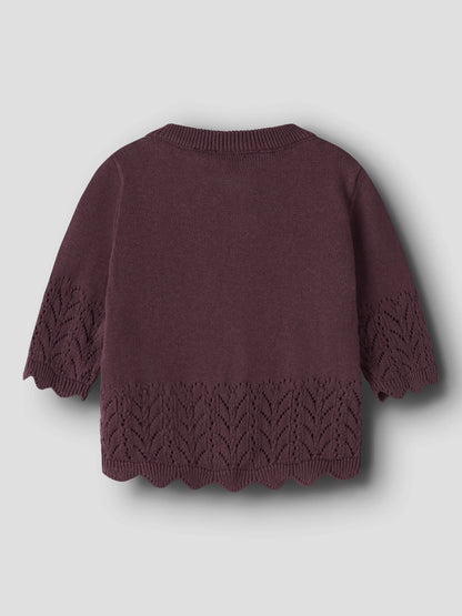 NAME IT Strickjacke Catawba Grape – Rückansicht