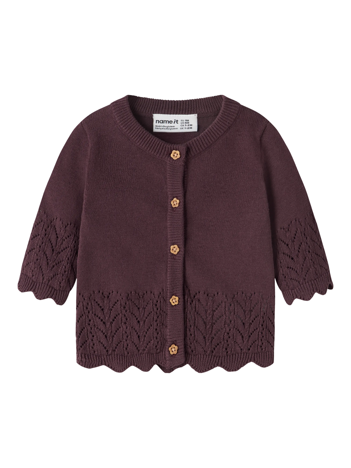 NAME IT Strickjacke Catawba Grape – Vorderansicht
