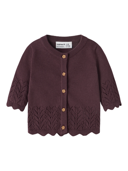 NAME IT Strickjacke Catawba Grape – Vorderansicht