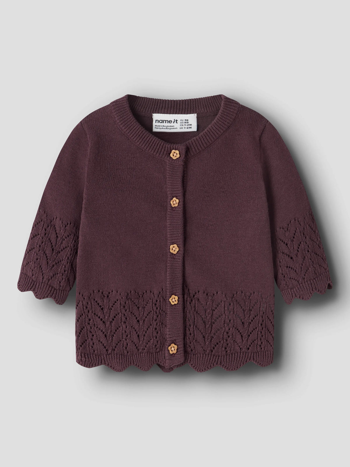 NAME IT Strickjacke Catawba Grape – Detailansicht