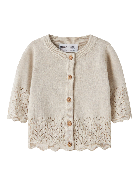 NAME IT Strickjacke Peyote Melange – Vorderansicht