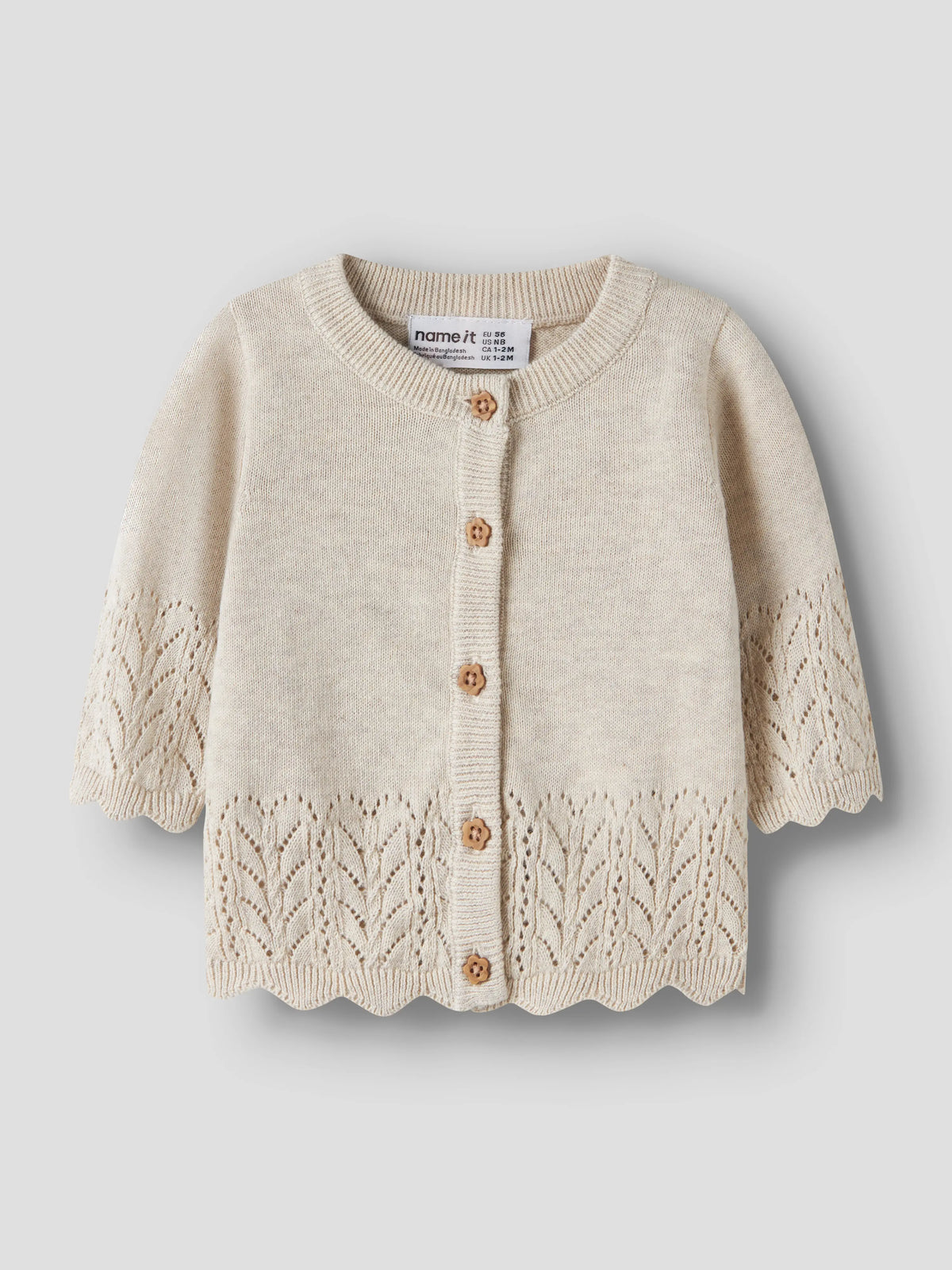 NAME IT Strickjacke Peyote Melange – Detailansicht