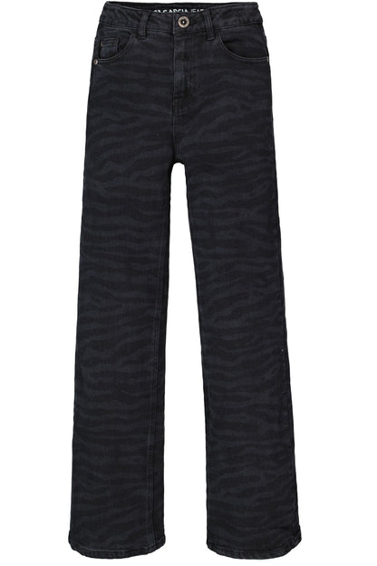 Garcia Schwarze Jeans in Zebraoptik