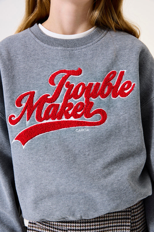 Garcia Sweatshirt in dunkelgrau