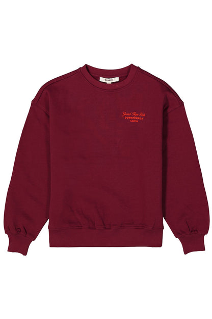 Garcia Bordeauxrotes Sweatshirt mit Rückenprint