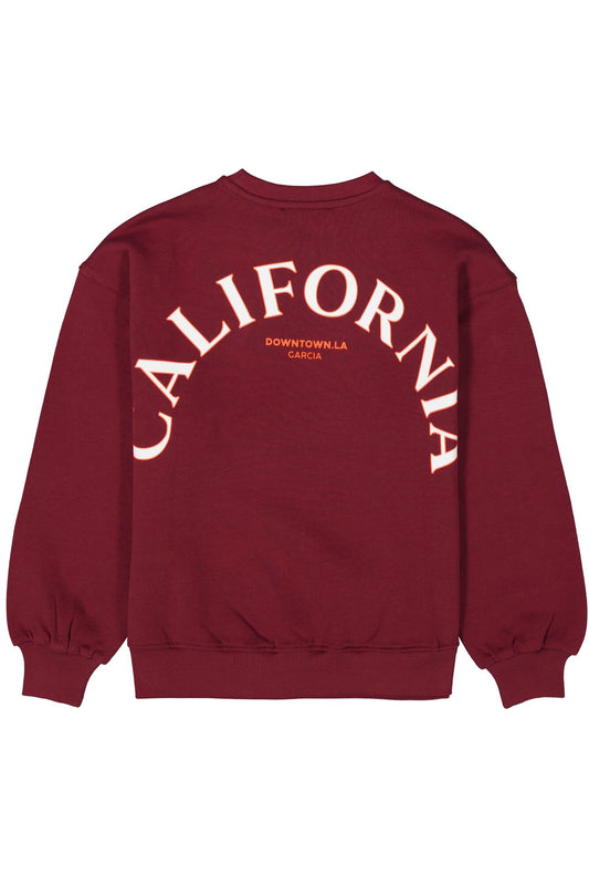Garcia Bordeauxrotes Sweatshirt mit Rückenprint