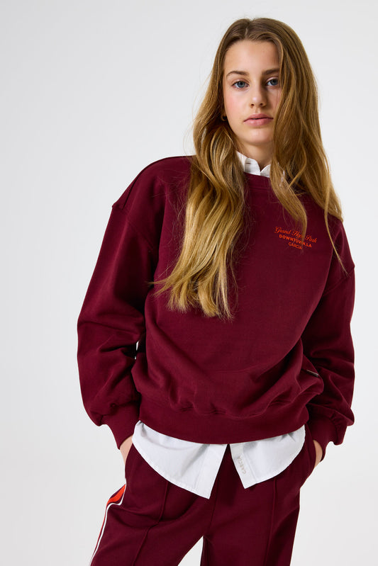 Garcia Bordeauxrotes Sweatshirt mit Rückenprint