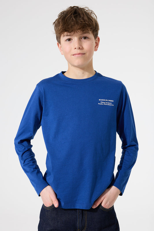 Garcia Langarmshirt in royalblau