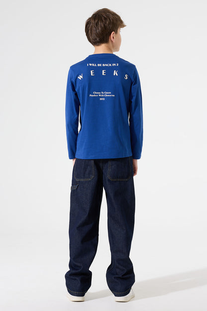 Garcia Langarmshirt in royalblau