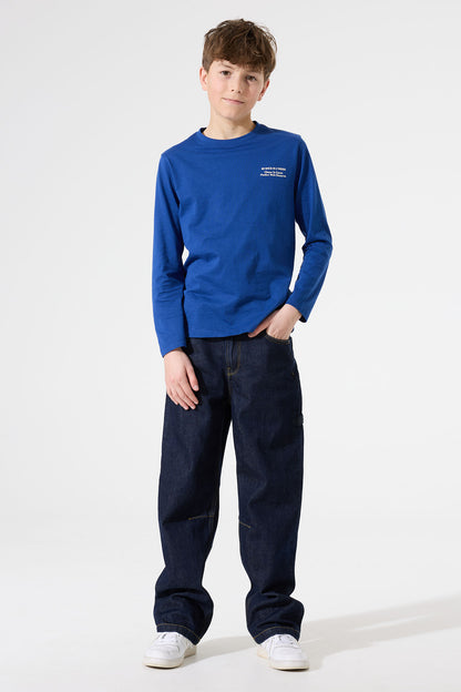Garcia Langarmshirt in royalblau