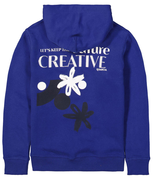 Garcia Hoodie mit Rückenprint in royalblau