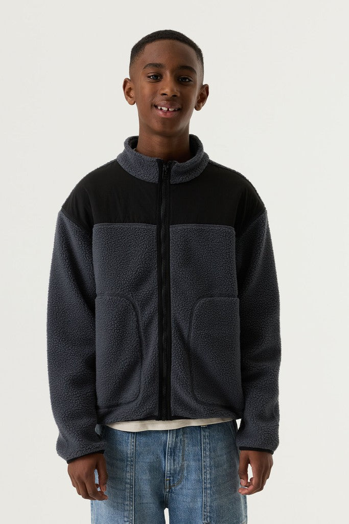 Garcia Dunkelgraue Teddyjacke