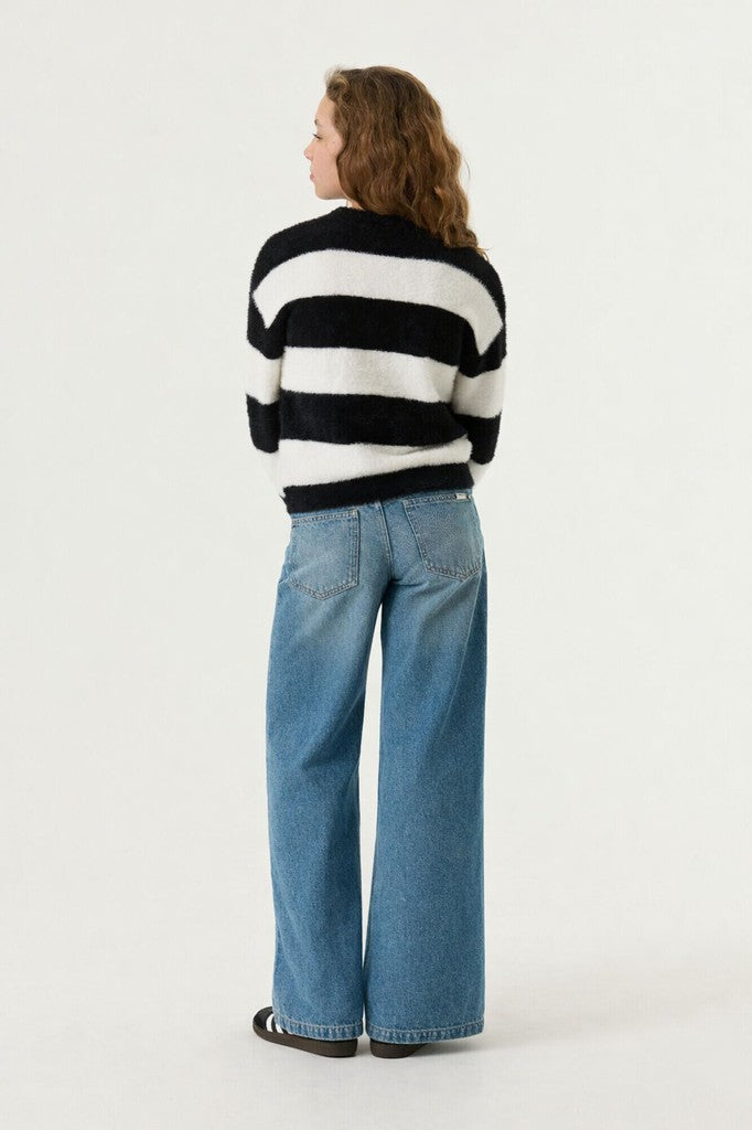 Garcia Gestreifter Strickpullover