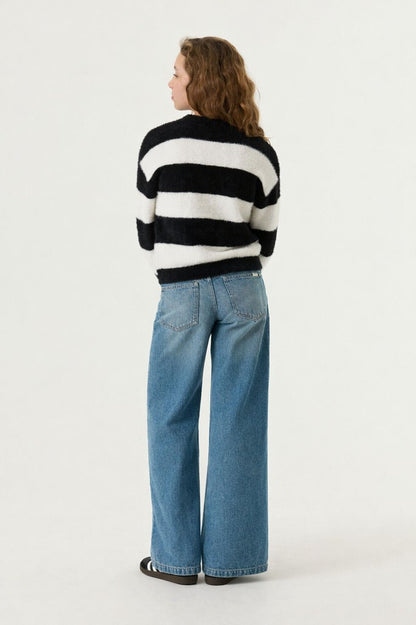 Garcia Gestreifter Strickpullover