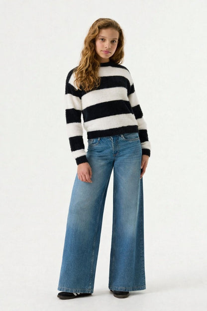 Garcia Gestreifter Strickpullover