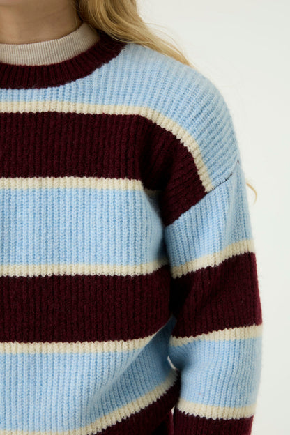 Garcia Gestreifter Strickpullover