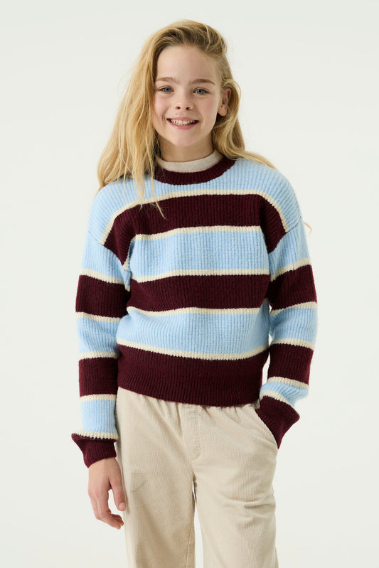 Garcia Gestreifter Strickpullover