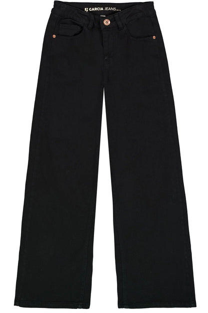 Garcia Schwarze Hose in Wide Fit