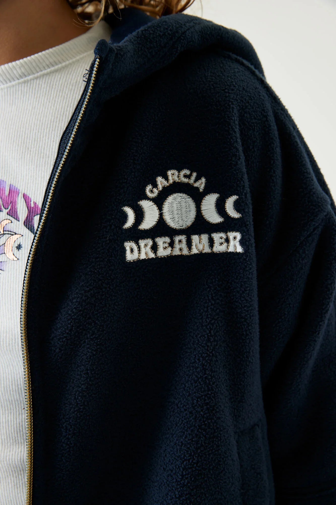 Garcia Dunkelblaue Fleecejacke