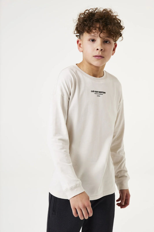 Garcia Cremeweißes Langarmshirt