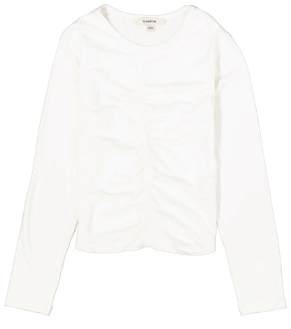 Garcia Cremefarbenes Langarmshirt