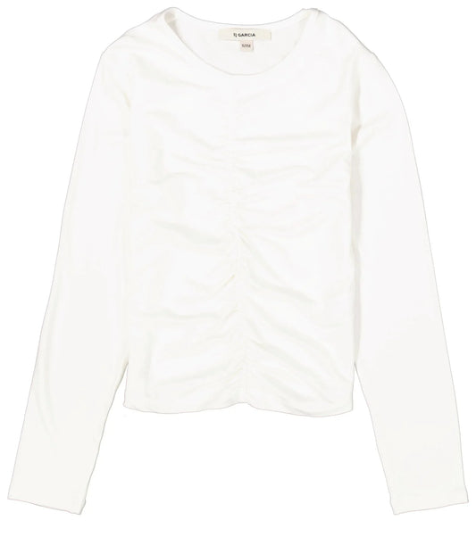 Garcia Cremefarbenes Langarmshirt