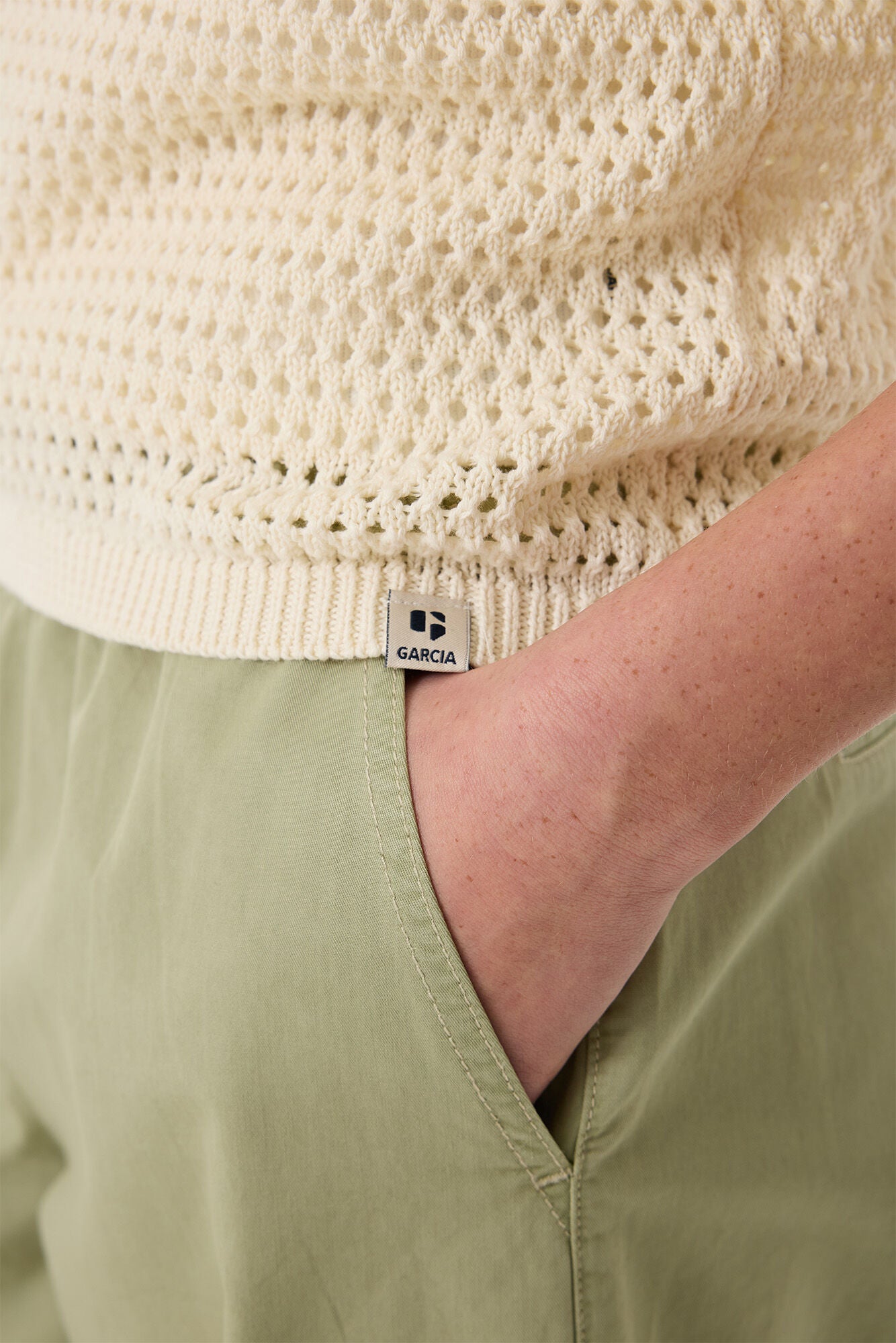 Garcia Kurzarmpullover