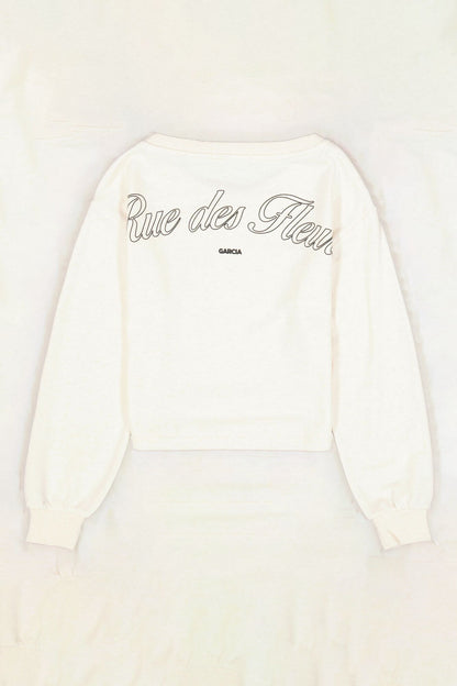 Garcia Sweatshirt mit Rückenprint