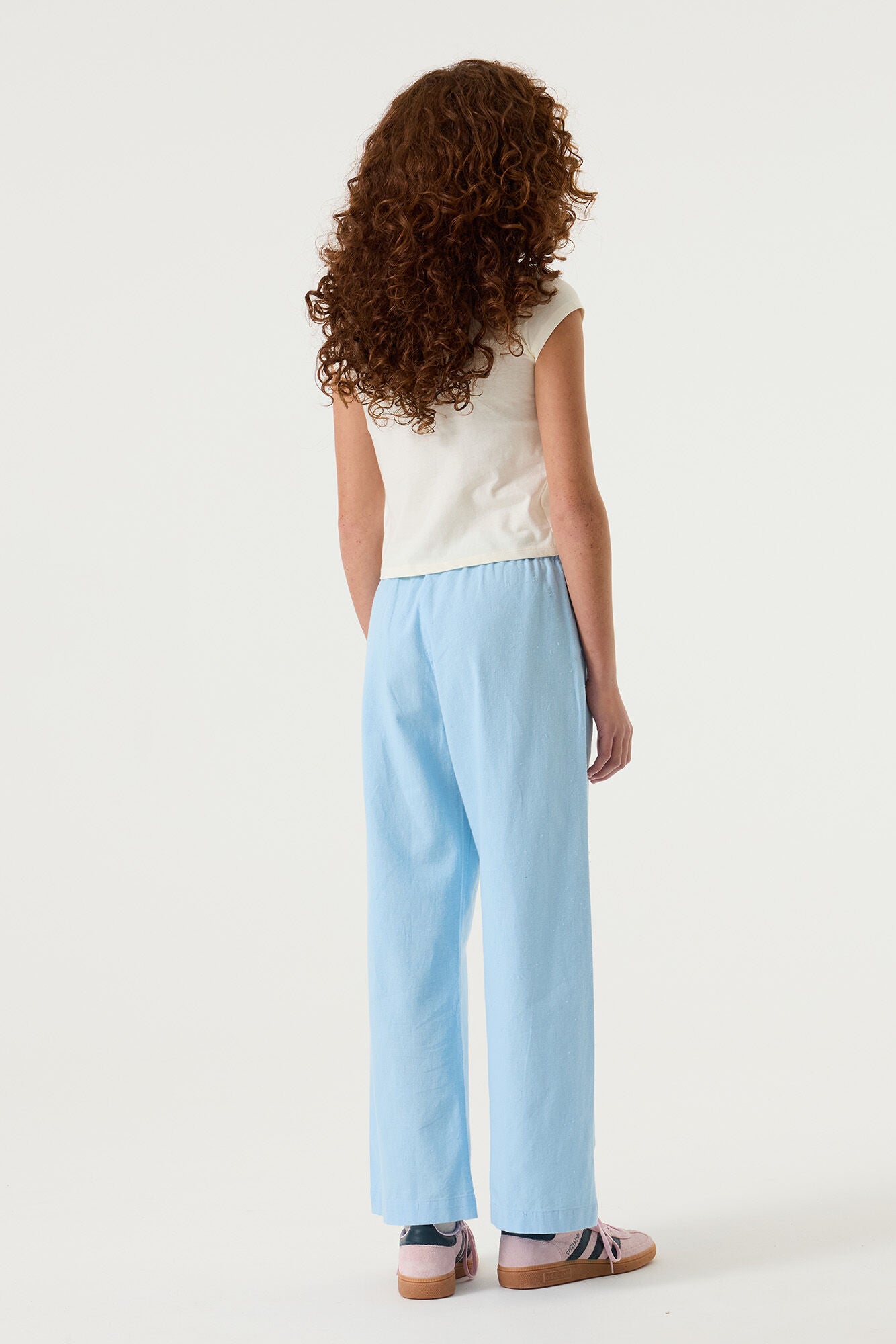 Garcia Himmelblaue Hose mit Leinen
