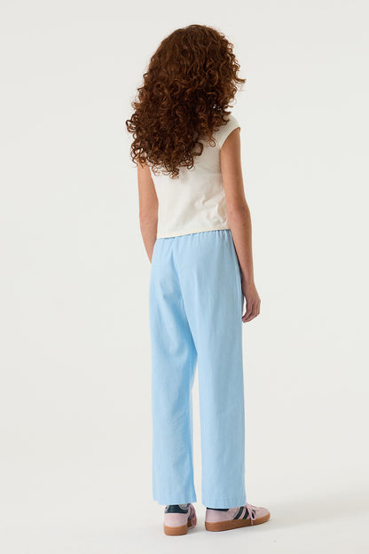 Garcia Himmelblaue Hose mit Leinen