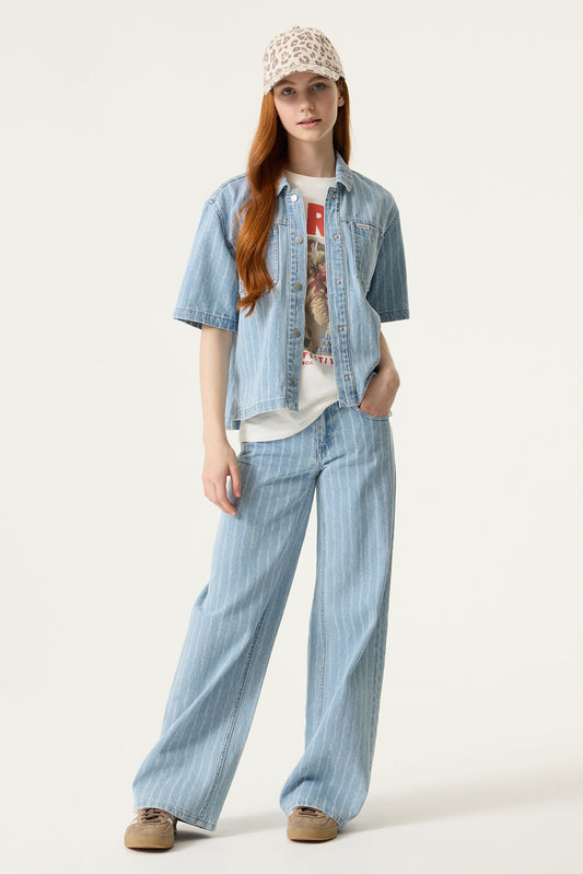 Garcia Weite Jeans in Denim Blau