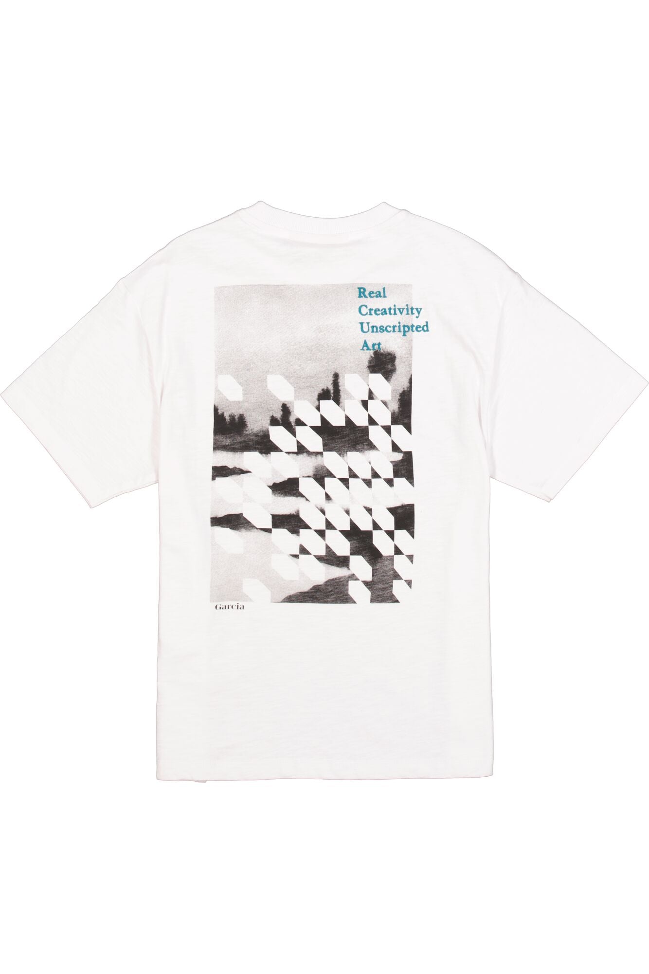 Garcia Weißes T-Shirt mit Rückenprint