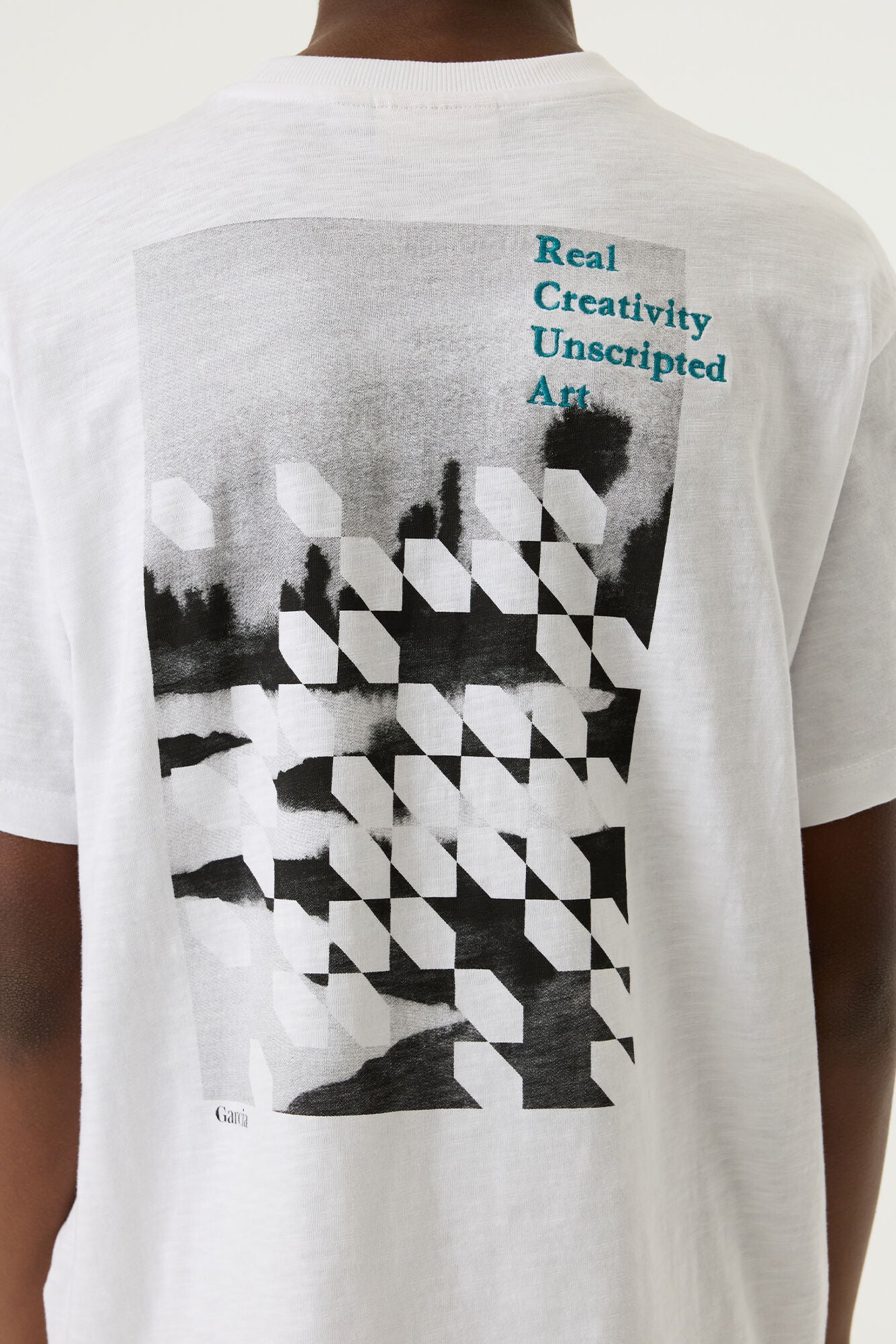 Garcia Weißes T-Shirt mit Rückenprint