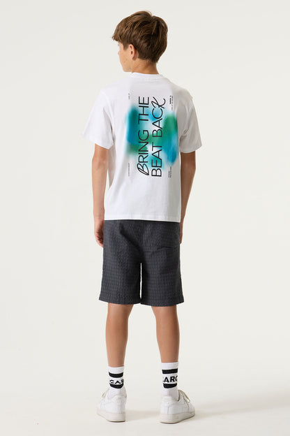 Garcia Weißes T-Shirt mit Rückenprint