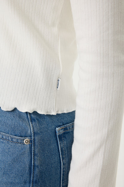 Garcia Langarmshirt mit Knopfleiste