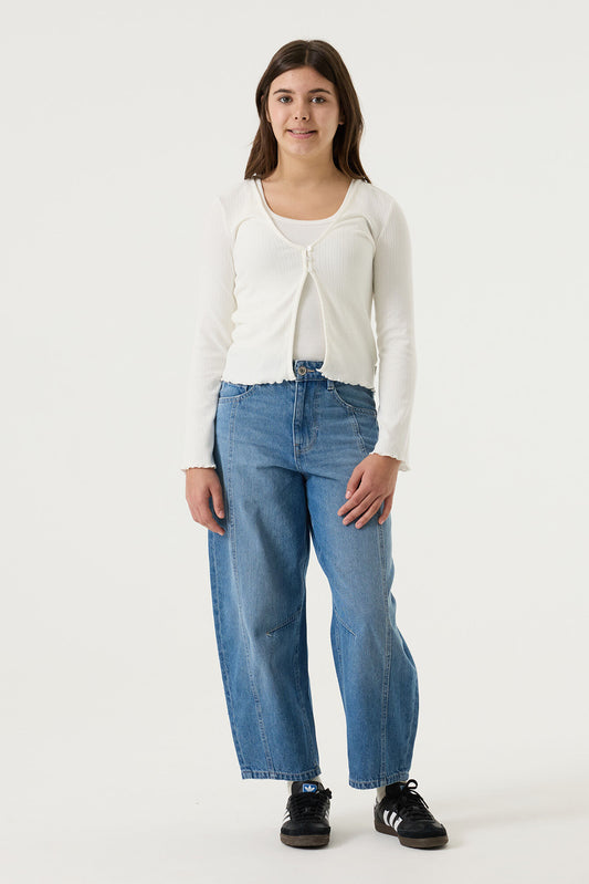 Garcia Langarmshirt mit Knopfleiste