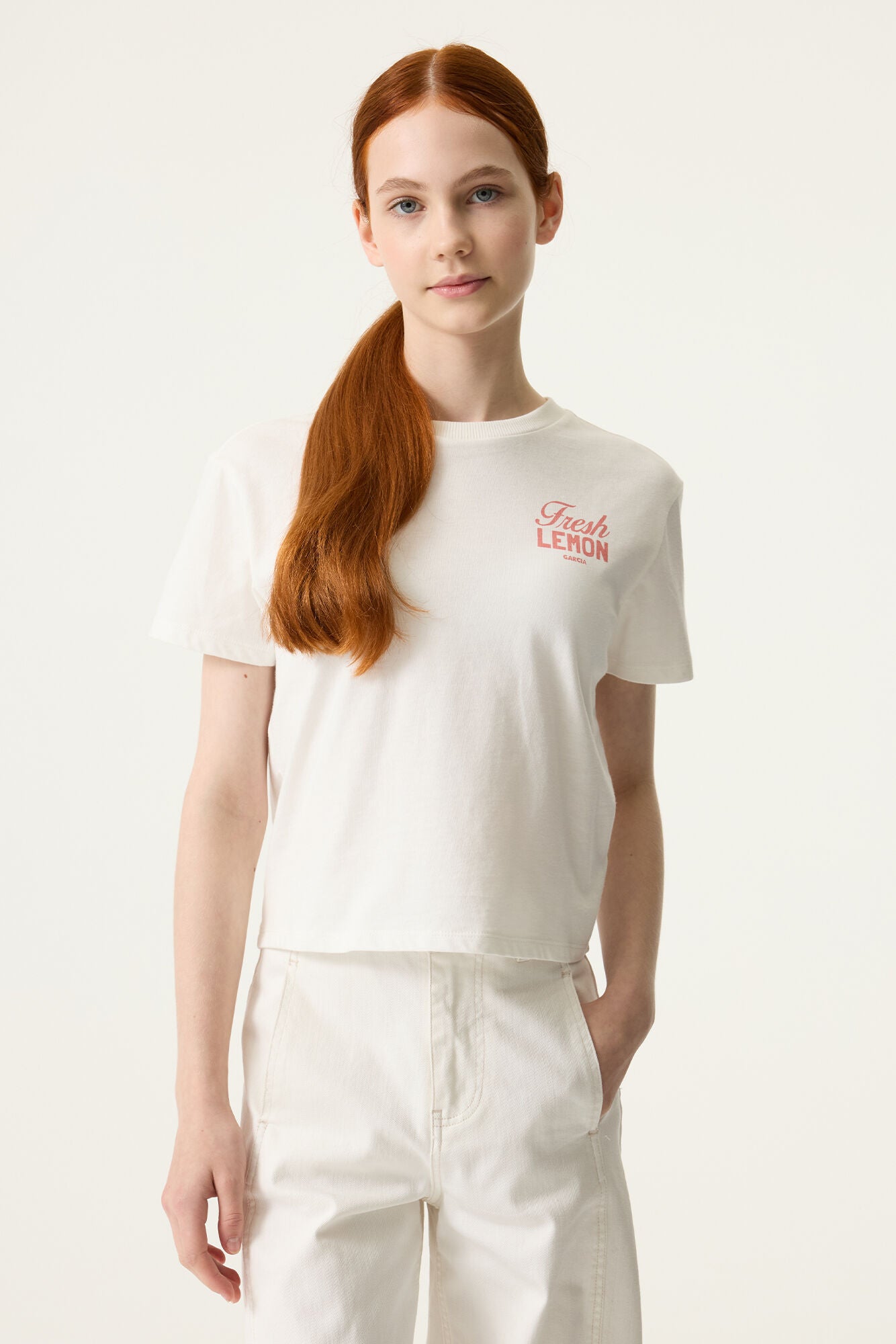 Garcia Gebrochen weißes T-Shirt