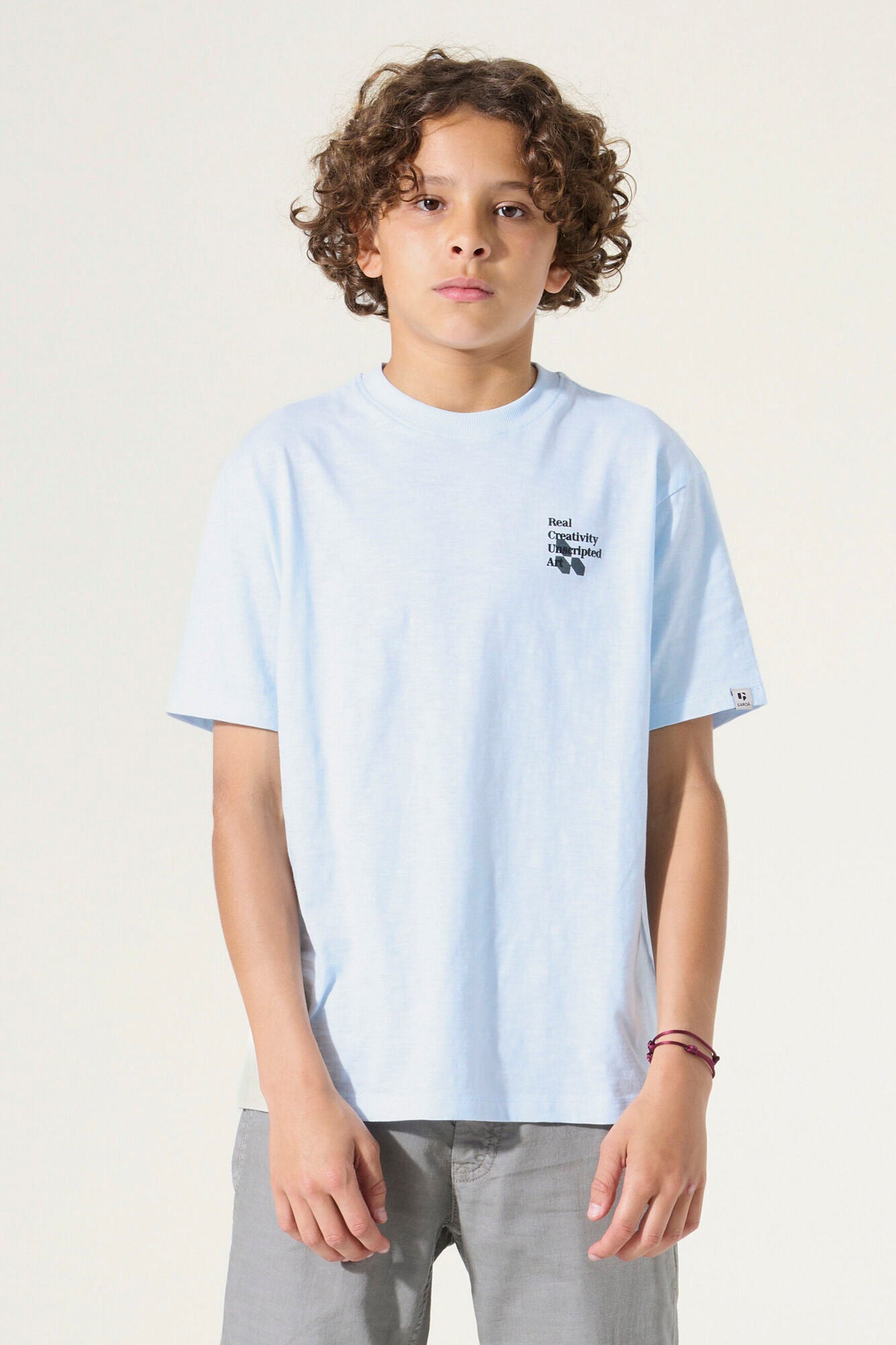 Garcia Hellblaues T-Shirt mit Rückenprint