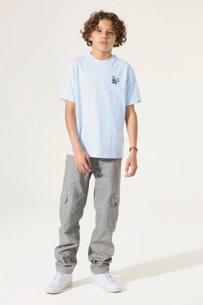 Garcia Hellblaues T-Shirt mit Rückenprint