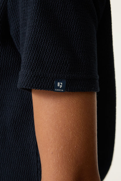 Garcia Dunkelblaues Polo-Shirt