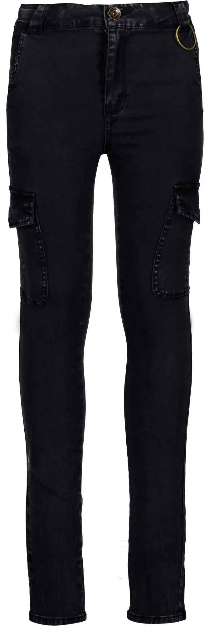 Schwarze Hose im Cargo-Look