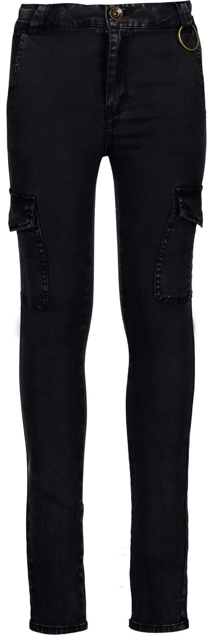 Schwarze Hose im Cargo-Look