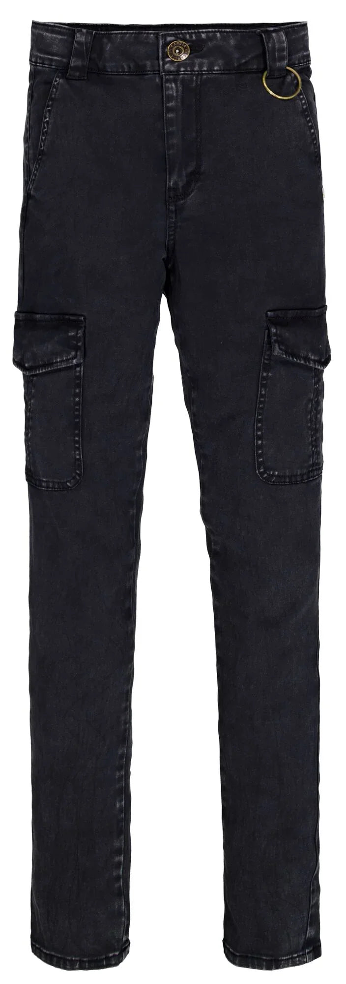 Schwarze Hose im Cargo-Look